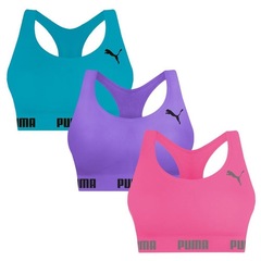 Top Puma Nadador sem Costura - 3 Unidades - Feminino - Foto 1