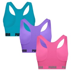Top Puma Nadador sem Costura - 3 Unidades - Feminino - Foto 2