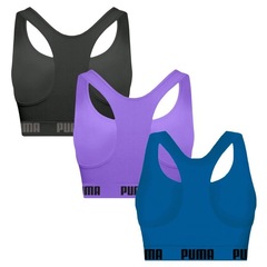 Top Puma Nadador sem Costura - 3 Unidades - Feminino - Foto 2