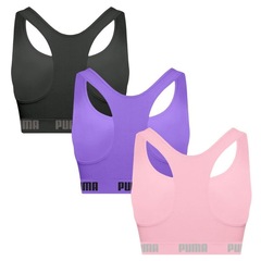 Top Puma Nadador sem Costura - 3 Unidades - Feminino - Foto 2