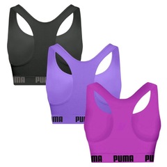Top Puma Nadador sem Costura - 3 Unidades - Feminino - Foto 2