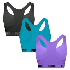 Top Puma Nadador sem Costura - 3 Unidades - Feminino - Foto 2