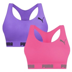 Top Puma Nadador sem Costura - 2 Unidades - Feminino - Foto 1
