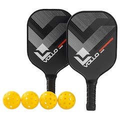 Kit 2 Raquetes de Pickleball Performance + 4 Bolas + Bolsa Vollo - Foto 2