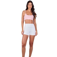 Short Feminino Alto Giro com Recortes Laterais - Foto 1