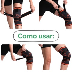Kit Par Tornozeleira Ortopédica Ajustável HM + Par Joelheira Protetora Articulada faixa ajustável - Foto 4
