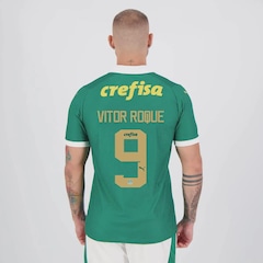 Camisa do Palmeiras I 24/25 Puma Jogador 9 Vitor Roque Masculina - Foto 1