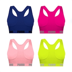 Top Puma Nadador sem Costura - 4 Unidades - Feminino - Foto 2