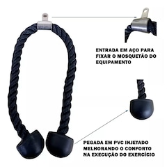 Puxador One Life Tríceps Corda Crossover Musculação - Foto 2