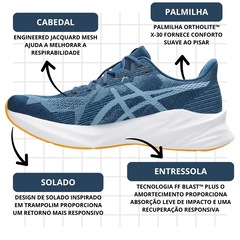 Tênis Masculino Asics Dynablast 5 + Par de Meia - Foto 6