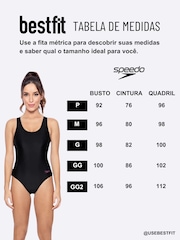 Maiô Feminino Speedo Open Slim Jellyfish - Foto 8