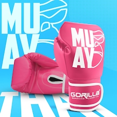 Luva Muay Thai Boxe Kickboxing Profissional Gorilla Feminina - Foto 5