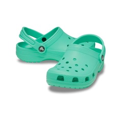Sandália Crocs Classic Clog Kids Lagoon Unissex - Foto 3