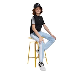 Camiseta adidas MC Essentials 3 Stripes Infantil - Foto 5