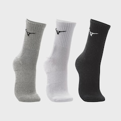 Meia Cano Médio Mizuno Prime Tam. 33 a 38 com 3 Pares Unissex - Foto 2