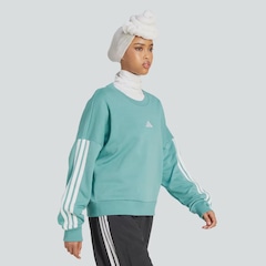 Blusão de Moletom Feminino adidas sem Capuz Essentials 3S - Foto 3