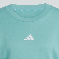 Blusão de Moletom Feminino adidas sem Capuz Essentials 3S - Foto 4