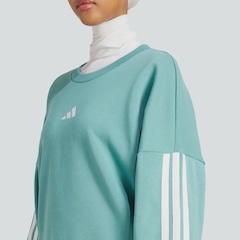 Blusão de Moletom Feminino adidas sem Capuz Essentials 3S - Foto 6