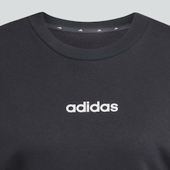 Blusão de Moletom Feminino adidas sem Capuz Logo Linear Feminino - Foto 4
