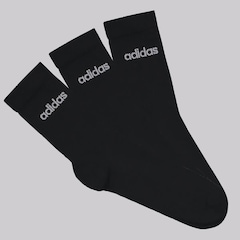 Meia Cano Alto adidas Linear - 3 Pares - Unissex - Foto 1