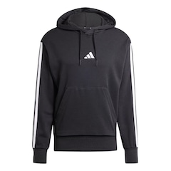 Blusão de Moletom Masculino adidas com Capuz 3 Stripes - Foto 1