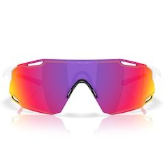 Óculos de Sol Unissex Oakley Cybr Dyno Polished White Prizm Road - Foto 1