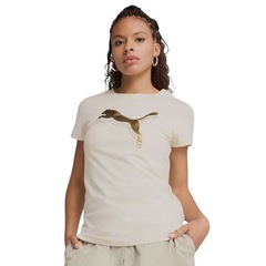Camiseta Puma Essentials Metallic Feminina - Foto 1