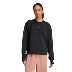 Blusão de Moletom Gola Careca Feminino Adidas Designed-for-Training Warm-Up - Foto 1