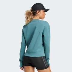 Blusão de Moletom Gola Careca Feminino Adidas Designed-for-Training Warm-Up - Foto 3