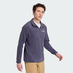 Jaqueta Masculina Adidas Fleece 1/2 Zíper Multi Essentials - Foto 4