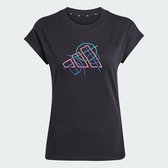 Camiseta Feminina Adidas de contorno - Foto 2