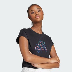Camiseta Feminina Adidas de contorno - Foto 5