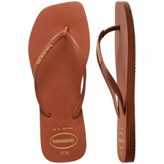 Chinelo Havaianas Slim Square Logo Pop Up Dedo Feminino - Foto 5