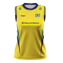 Camisa Regata Brasil Vôlei Volt 2025 Jogo 1 Feminina - Foto 1