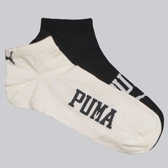 Meia Cano Curto Puma Sapatilha Everday 2 Logo Pares - Foto 1