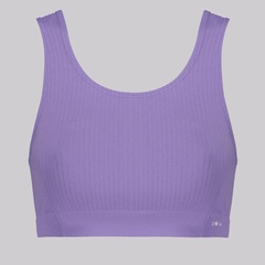 Top Canelado Selene Sem Costura Feminino - Foto 1