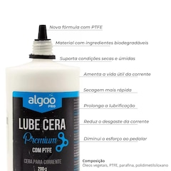 Kit de 3 Óleos Lubrificantes Cera Corrente Bike Algoo Premium 200 ml - Foto 4