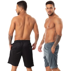 Kit 2 Bermudas Helanca Esportiva Fristyle Com Bolso Masculina - Foto 2