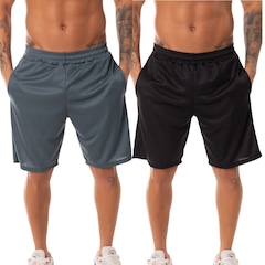 Kit 2 Bermudas Helanca Esportiva Fristyle Com Bolso Masculina - Foto 3