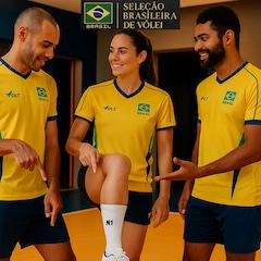 Meia Cano Médio Sport Oficial da Seleção Brasileira de Vôlei N1 Tamanho 38 - 44 Unissex - Foto 6