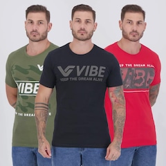 Kit 3 Camisetas Vibe Masculinas - Foto 7