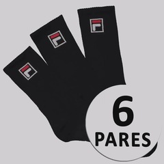 Meia Cano Alto Fila Fbox 6 Pares - Foto 2