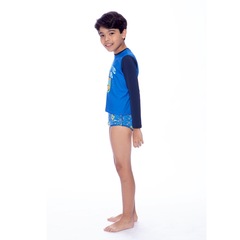 Camiseta Infantil Speedo Manga Longa Aquatic Tiger - Foto 3