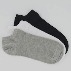 Kit 6 Pares de Meia Sapatilha Cano Invisível Selene Unissex - Foto 2