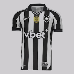 Camisa do Botafogo Reebook I 2025 Patch Campeão Brasileiro Masculina - Foto 1