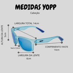 Óculos de Sol Unissex Yopp Esporte Polarizado Uv400 Cabeção Celeste - Foto 6