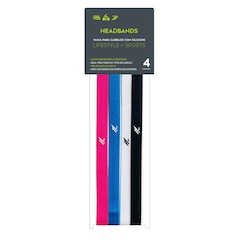 Faixa de Cabelo com Silicone Sportbr Coloridas - 4 unidades - - Foto 2