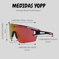 Óculos de Sol Yopp Performance Ironman Brasil Mask IMB2.9 - Foto 8
