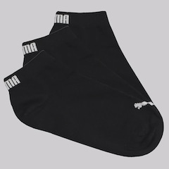 Meia Cano Curto Puma Sapatilha 3 Pares Feminina - Foto 1