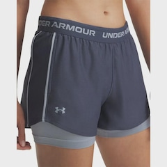 Shorts de Treino 2 em 1 Under Armour Tech Play Feminino - Foto 1